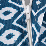 Dii Blue Ikat Outdoor Tablecloth With Zipper 52 Round