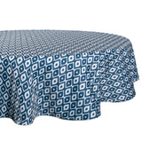 Dii Blue Ikat Outdoor Tablecloth 60 Round