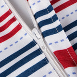 Dii Patriotic Stripe Outdoor Tablecloth With Zipper