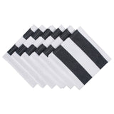 Dii Black/White Dobby Stripe Napkin (Set Of 6)
