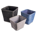 Dii Poly Bin Zig-Zag Stitch Variegated Blue Trapezoid (Set Of 2)