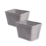 Dii Poly Bin Zig-Zag Stitch Variegated Gray Trapezoid (Set Of 2)