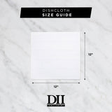 Dii Solid Pebble Windowpane Terry Dishcloth (Set Of 6)