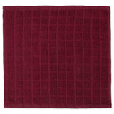 Dii Solid Wine Windowpane Terry Dishcloth (Set Of 6)