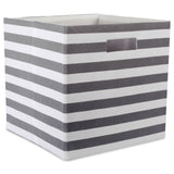 Dii Polyester Cube Stripe Gray Square