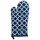 Dii Nautical Blue Lattice Oven Mitt & Potholder Set