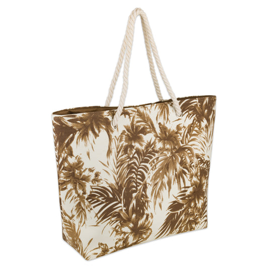 Dii Palm Print Bag - Brown