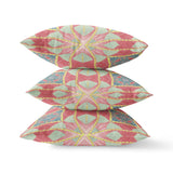Cosmic Circle Sprays Broadcloth Indoor Outdoor Zippered Pillow Red Yellow Dark Aqua