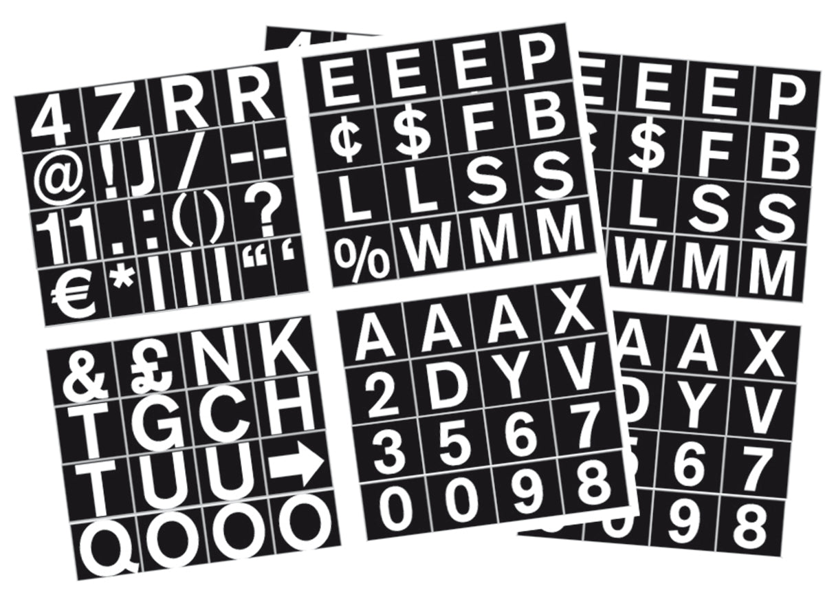 .75 Magnetic Set Of Letters, Numbers & Symbols