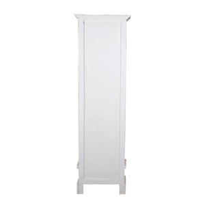 Sunset Trading Cottage Narrow Bookcase | Distressed White