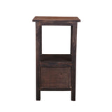 Sunset Trading Cottage Two Drawer End Table | Distressed Black And Brown