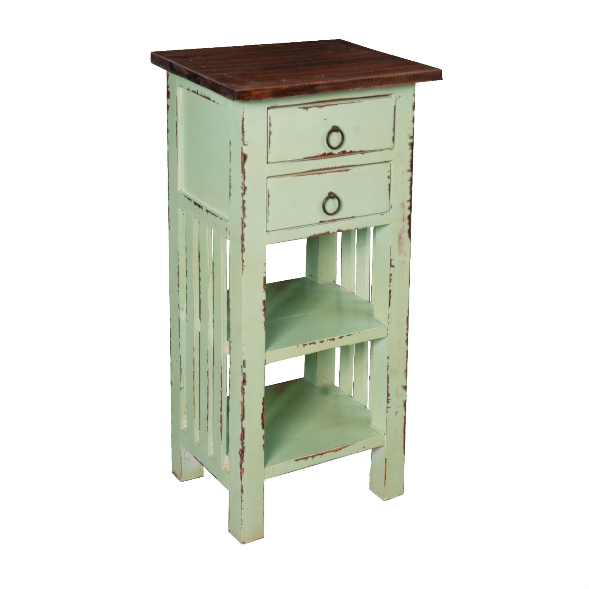 Sunset Trading Cottage End Table With Drawers And Shelves