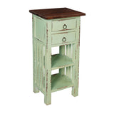 Sunset Trading Cottage End Table With Drawers And Shelves