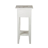 Sunset Trading Cottage Narrow Side Table | Heavy Distressed | White Washed