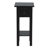 Sunset Trading Cottage Narrow Side Table | Distressed | Antique Black
