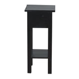 Sunset Trading Cottage Narrow Side Table | Distressed | Antique Black