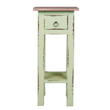 Sunset Trading Cottage Narrow Side Table | Distressed | Bahama | Limewash