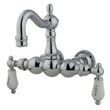Kingston Brass CC1004T1 Vintage 33/8Inch Wall Mount Tub Faucet, Polished Chrome