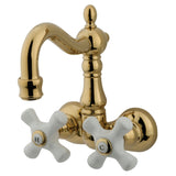 Kingston Brass CC1079T2 Vintage 33/8Inch Wall Mount Tub Faucet, Polished Brass
