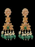 BR500 Kafiya bridal set in golden / champagne stones and green beads ( READY TO SHIP )