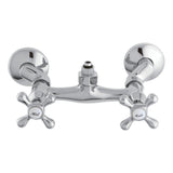 Kingston Brass Cc2131 Wall Mount Tub Filler Faucet With Riser Adapter, Polished Chrome