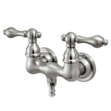 Kingston Brass CC31T8 Vintage 33/8Inch Wall Mount Tub Faucet, Brushed Nickel