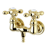 Kingston Brass CC37T2 Vintage 33/8Inch Wall Mount Tub Faucet, Polished Brass
