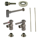 Kingston Brass CC43108DLVKB30 Modern Plumbing Sink Trim Kit with Bottle Trap and Drain, Brushed Nickel