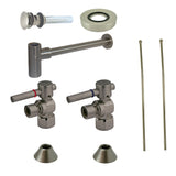 Kingston Brass CC43108DLVOKB30 Modern Plumbing Sink Trim Kit with Bottle Trap and Drain, Brushed Nickel