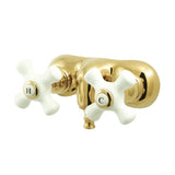 Kingston Brass CC49T2 Vintage 33/8Inch Wall Mount Tub Faucet, Polished Brass