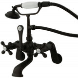 Kingston Brass CC57T5 Vintage Adjustable Center Wall Mount Tub Faucet, Oil Rubbed Bronze