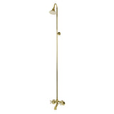 Kingston Brass CCK2672 Vintage Shower Combo, Polished Brass