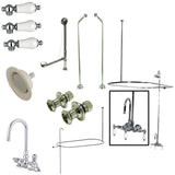 Kingston Brass CCK4181PL Vintage Gooseneck Clawfoot Tub Faucet Package, Polished Chrome