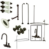 Kingston Brass CCK4185PL Vintage Gooseneck Clawfoot Tub Faucet Package, Oil Rubbed Bronze