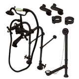 Kingston Brass CCK5105AX Vintage Freestanding Clawfoot Tub Faucet Package with Supply Line, Oil Rubbed Bronze