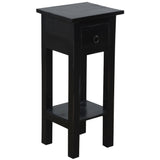 Sunset Trading Cottage Narrow Side Table | Distressed | Antique Black