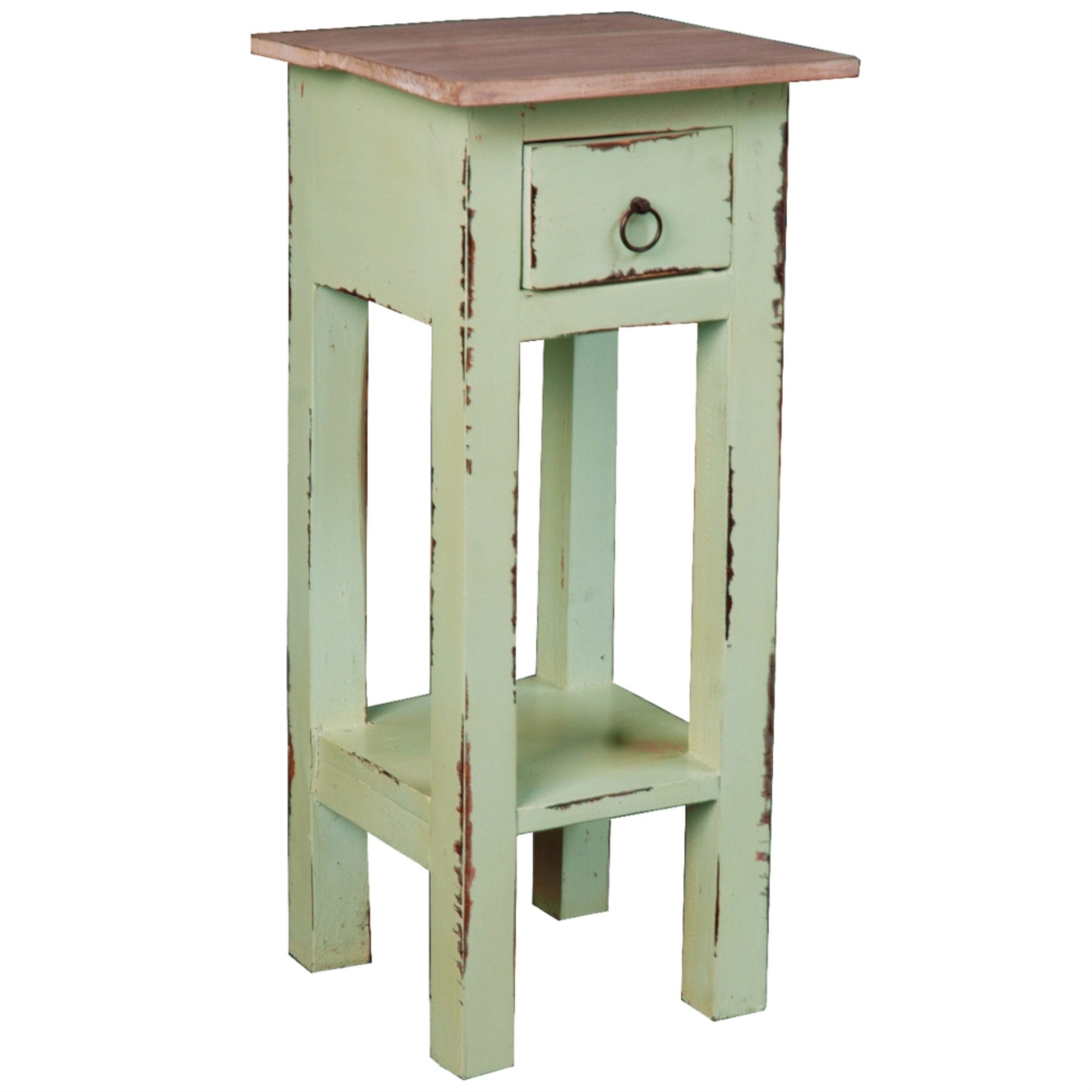 Sunset Trading Cottage Narrow Side Table | Distressed | Bahama | Limewash
