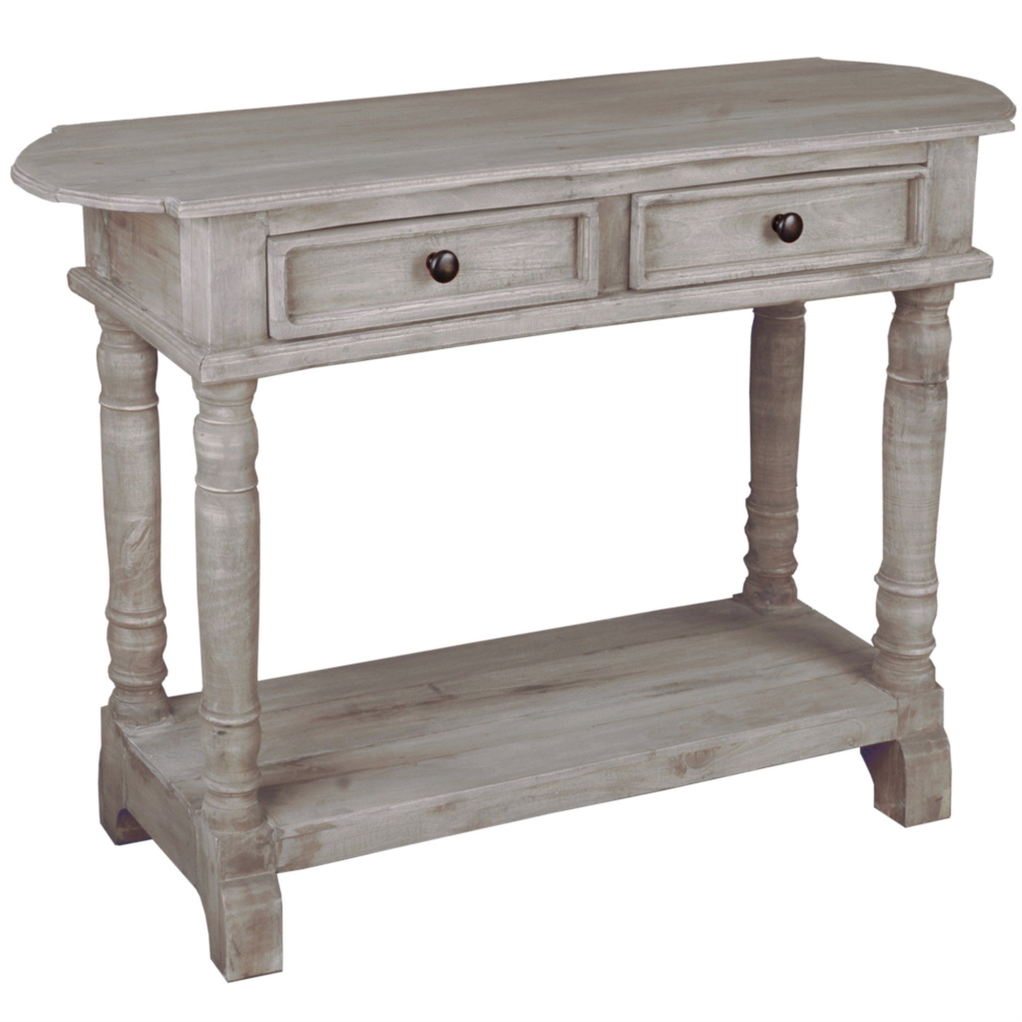 Sunset Trading Cottage Console Table | Natural Limewash