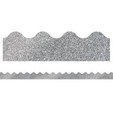 Sparkle + Shine Silver Glitter Scalloped Border, 39