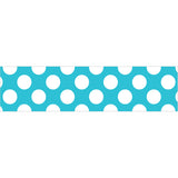 Teal with Polka Dots Straight Border, 36