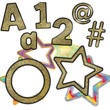 Sparkle + Shine Gold EZ Letters & Colorful Cut-Outs Set