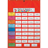 Original Pocket Chart, Red, 33-3/4 x 51-1/2, 10 pockets