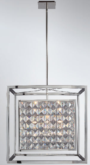 6 Light Chandelier - Finish Stainless Steel