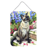 Caroline'S Treasures Siamese Cat In The Garden Wall Or Door Hanging Prints Cdco0026Ds1216, 16Hx12W, Multicolor