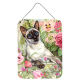 Caroline'S Treasures Siamese Cat In The Roses Wall Or Door Hanging Prints Cdco0033Ds1216, 16Hx12W, Multicolor