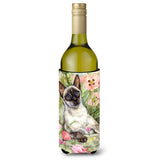 Caroline'S Treasures Siamese Cat In The Roses Wine Bottle Koozie Hugger, 750Ml, Multicolor