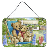 Caroline'S Treasures Springtime Teddy Bears In Flowers Wall Or Door Hanging Prints Cdco0306Ds812, 8Hx12W