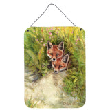 Caroline'S Treasures Fox Cubs Peepers By Debbie Cook Wall Or Door Hanging Prints Cdco0324Ds1216, 16H X 12W, Multicolor