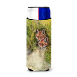 Caroline'S Treasures Cdco0324Muk Fox Cubs Peepers By Debbie Cook Ultra Beverage Insulators For Slim Cans, Multicolor