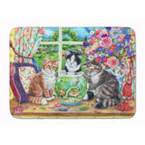 Caroline'S Treasures Cats Just Looking In The Fish Bowl Floor Mat, 19 X 27, Multicolor